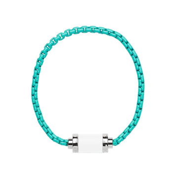 PULSERA IMAN THALASSA CADENA TURQUESA COLOR BLANCO