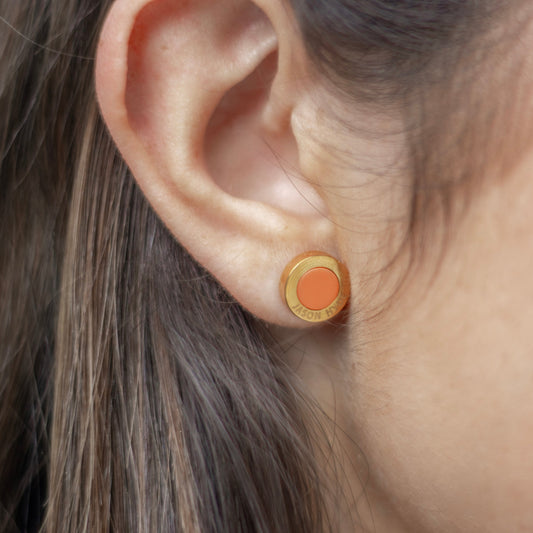 ARETES OCEAN COLOR NARANJA