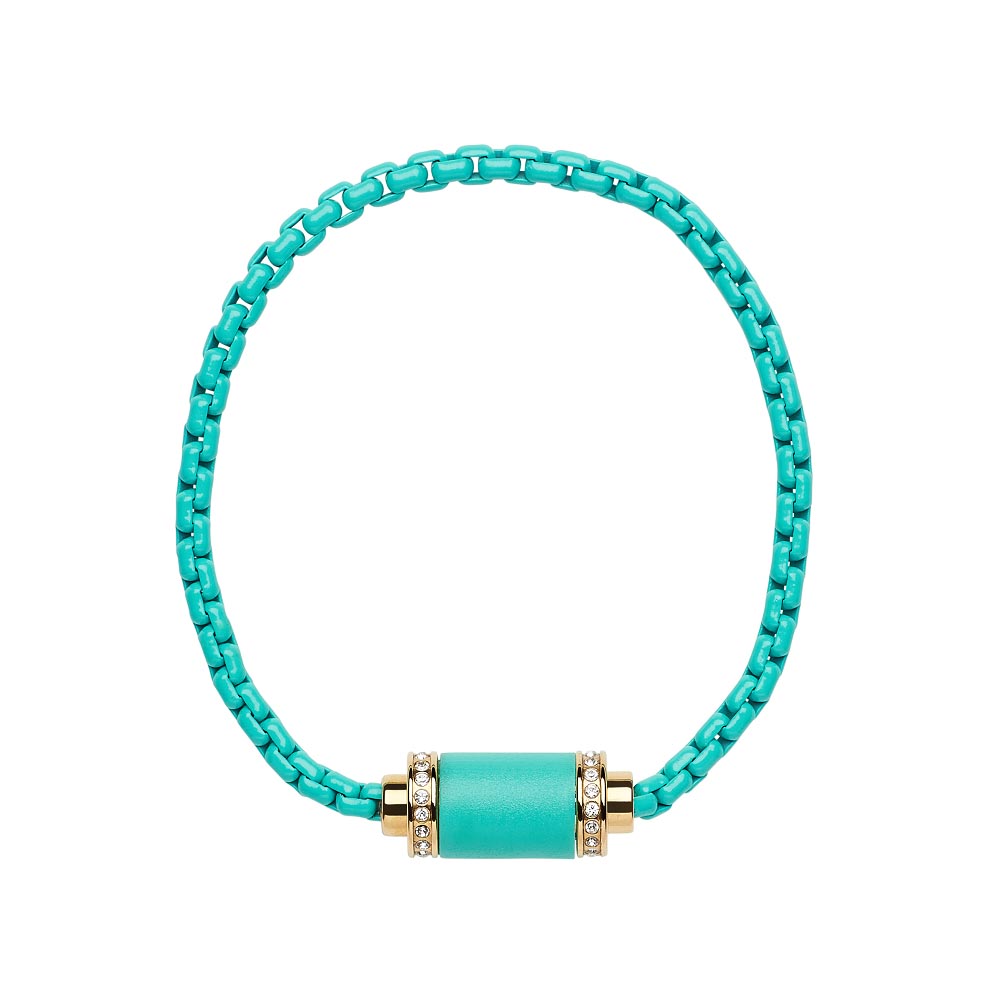 PULSERA IMAN THALASSA COLOR TURQUESA CON ZIRCONIA