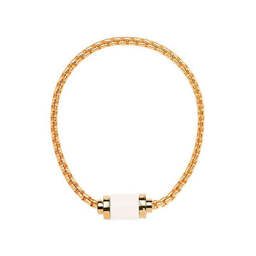 PULSERA IMAN THALASSA ORO AMARILLO COLOR BLANCO