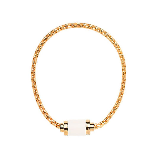 PULSERA IMAN THALASSA ORO AMARILLO COLOR BLANCO