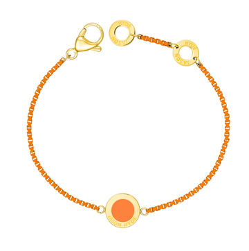 PULSERA OCEAN CADENA Y CHIP NARANJA