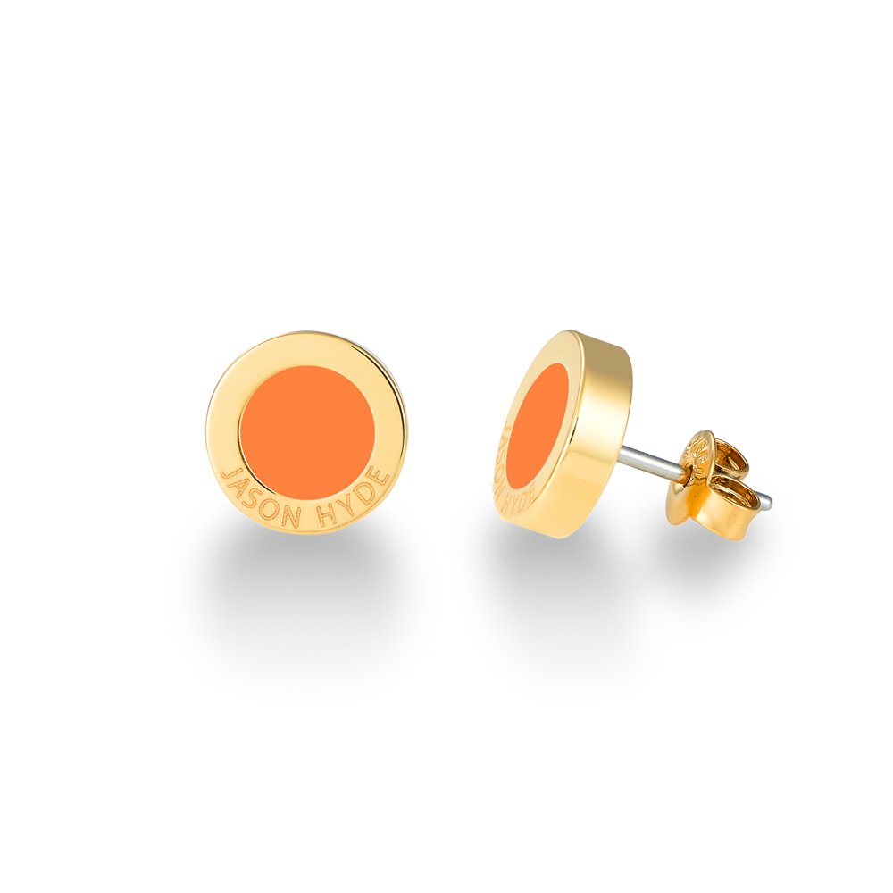 ARETES OCEAN COLOR NARANJA 