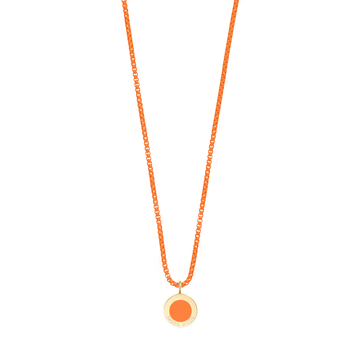 COLLAR OCEAN CADENA Y CHIP NARANJA 